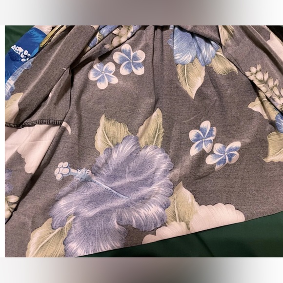 S&S Aloha Fashion Dress NWOT Medium Black Blue Stretchy Fabric - Picture 12 of 12